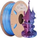 ERYONE Silk Dual Color PLA Filament 1.75mm +/- 0.03mm Rose Red and Light Blue, Coextrusion