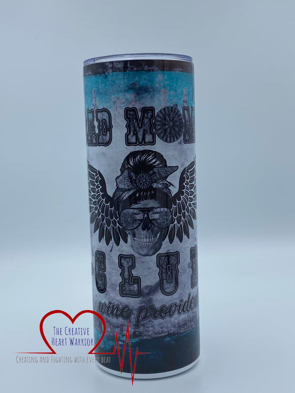 Teal Bad Moms Club 20 oz Stainless Steel Tumbler