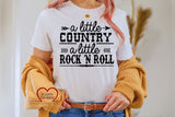 A Little Country A Little Rock and Roll Adult T-Shirt