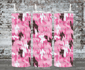 Camo 2 Pink 20 oz Stainless Steel Sublimated Tumbler