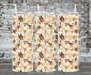 Camo 3 Tan 20 oz Stainless Steel Sublimated Tumbler