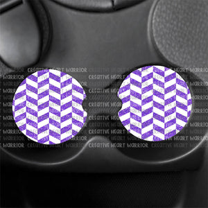 Chevron Purple Car Coaster