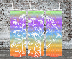 Floral Rainbow 1 20 oz Stainless Steel Sublimated Tumbler