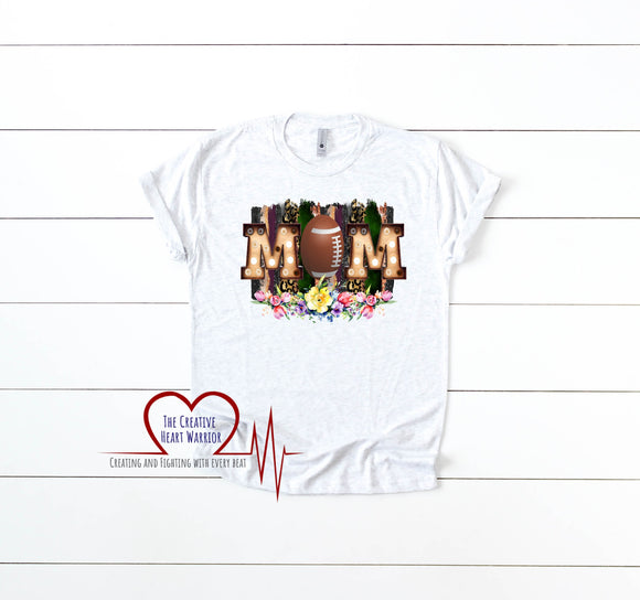 Football Mom Floral T-Shirt