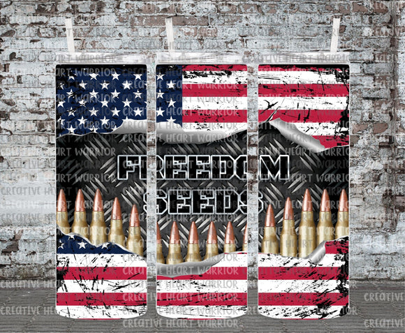 Freedom Seeds 20 oz Stainless Steel Sublimated Tumbler