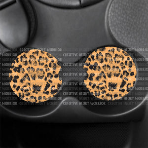 Leopard Orange Car Coaster