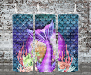 Mermaid 1 20 oz Stainless Steel Sublimated Tumbler
