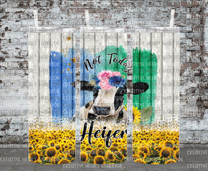 Not Today Heifer Cow with Sunflowers 20 oz Stainless Steel Sublimated Tumbler