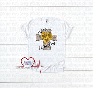 On the Third Day Leopard Cross Easter T-Shirt