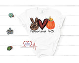 Peace Love Fall T-Shirt, Peace Love Fall Adult T-Shirt - The Creative Heart Warrior