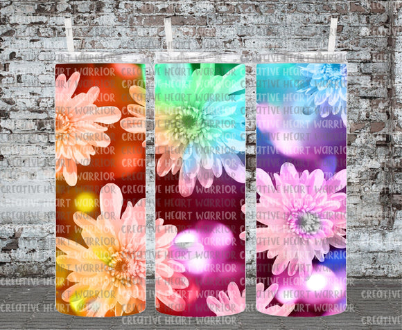 Rainbow Daisies 1 20 oz Stainless Steel Sublimated Tumbler