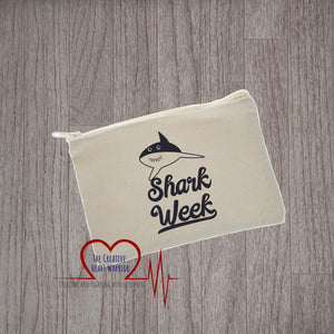 Shark Week Canvas Pouch