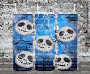 Skeleton Faces 20 oz Stainless Steel Sublimated Tumbler