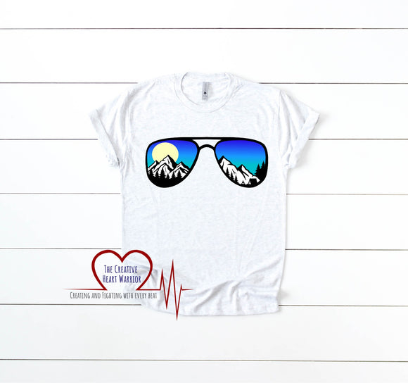 Sunglasses Mountain Sunset T-Shirt