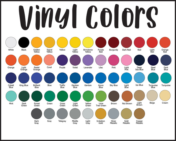 1-2 Color Custom Vinyl Decal- Please only purchase after you have e-mailed us.