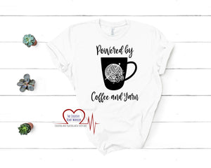 Powered by Coffee and Crochet T-Shirt - The Creative Heart Warrior