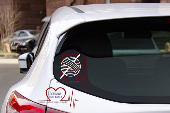 Crochet Decal - The Creative Heart Warrior