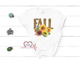 Fall Cheetah with Sunflowers T-Shirt, Sunflower Fall Adult T-Shirt - The Creative Heart Warrior