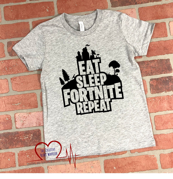 Eat Sleep Fortnite Repeat Youth T-Shirt
