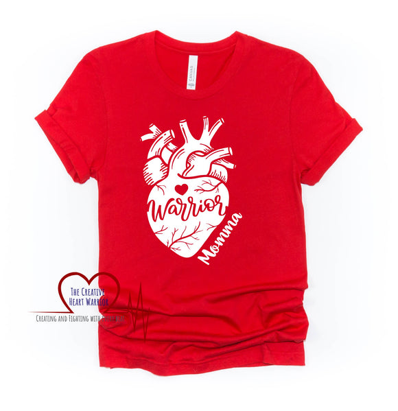 Heart Warrior Momma Adult T-Shirt - The Creative Heart Warrior