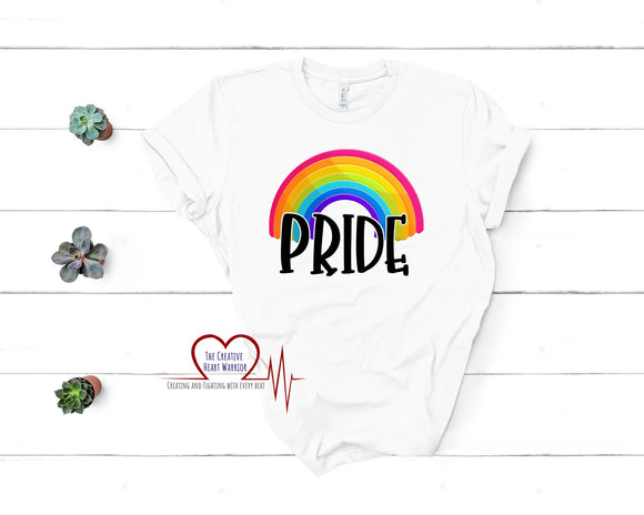 Pride Rainbow T-Shirt - The Creative Heart Warrior