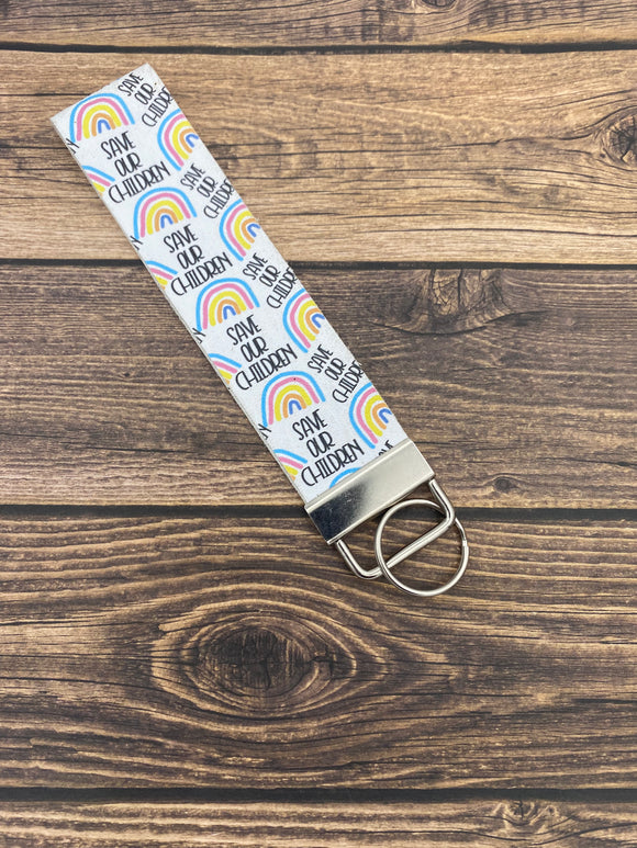 Save Our Children Faux Leather Key Fob