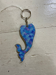 Mermaid Tail Acrylic Keychain