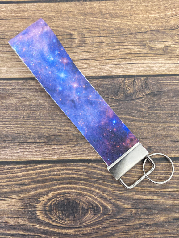 Galaxy Faux Leather Key Fob