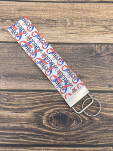 Heart Warrior Faux Leather Key Fob