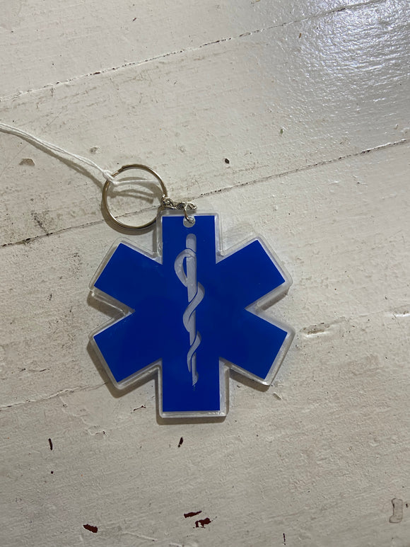 EMT Star of Life Acrylic Keychain