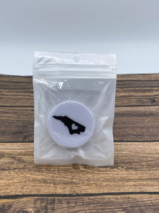 North Carolina Silhouette with Heart Phone Grip