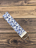 Purple Awareness Ribbon Faux Leather Key Fob