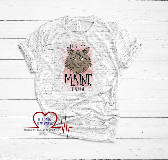 I Love My Maine Squeeze Adult T-Shirt