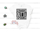 Straight Outta Spoons T-Shirt, Spoonie T-Shirt, Chronic Illness T-Shirt - The Creative Heart Warrior